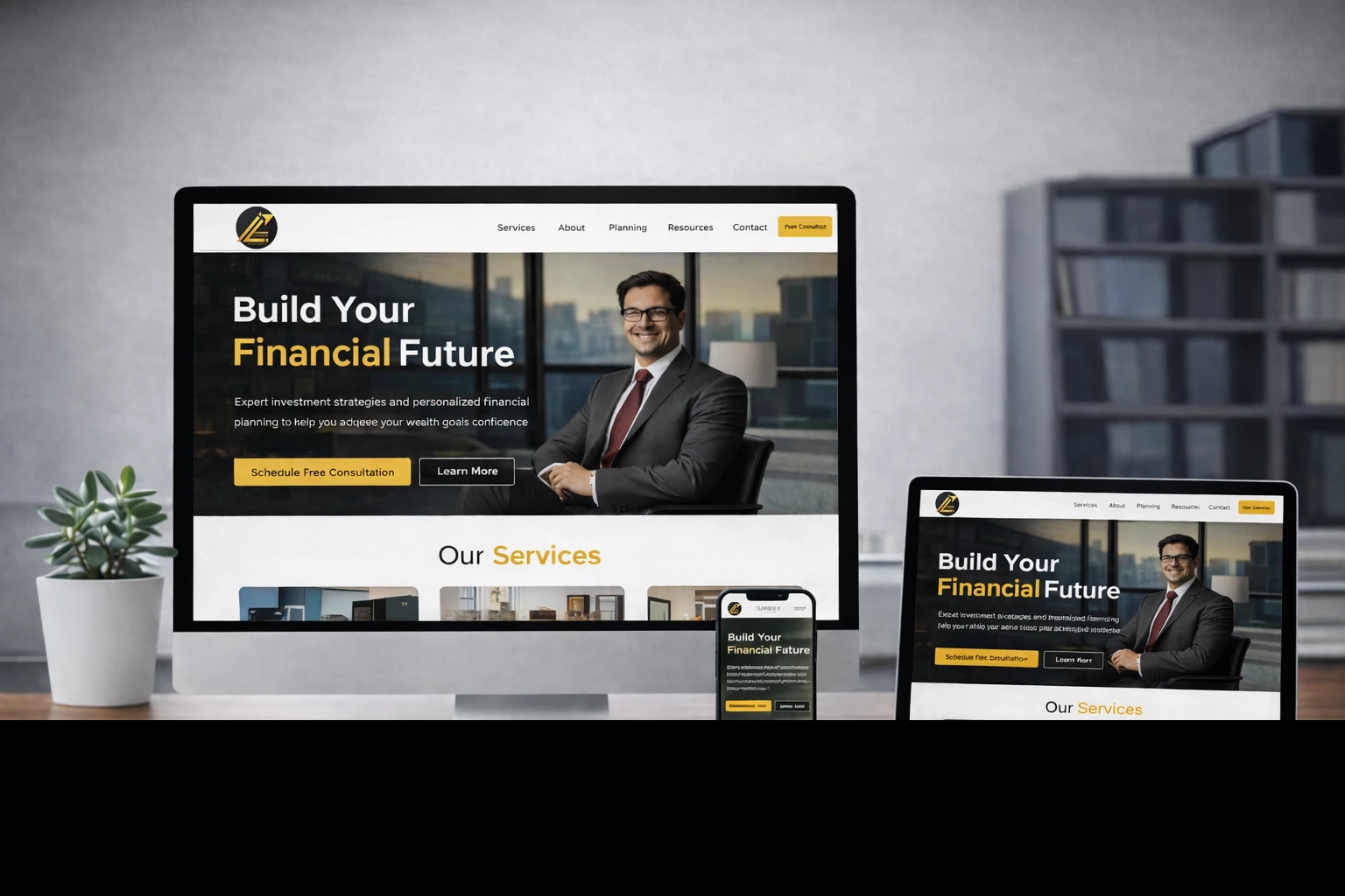 Garber Investments responsive website presentation