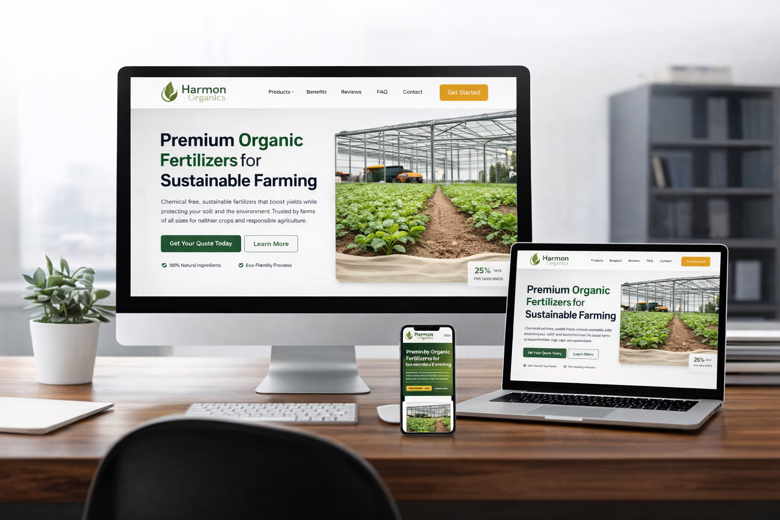 Harmon Organics Website